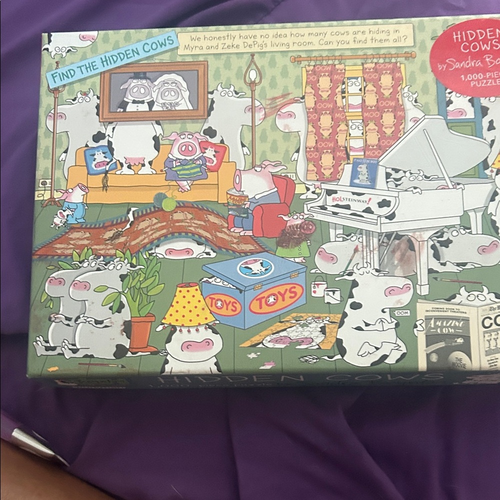 Hidden Cows Puzzle by - Multicolor